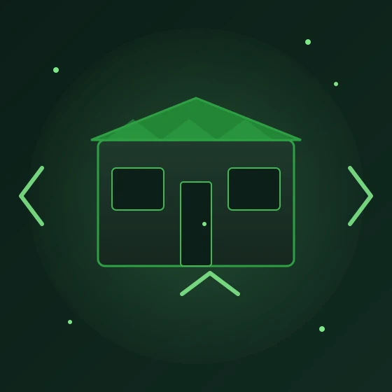 緑のストアフロントと浮かぶコードブラケットをモチーフにしたShopify AI Toolkitのビジュアル