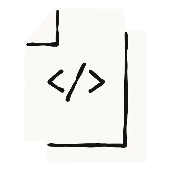 コードファイルを表す抽象的なアイコン