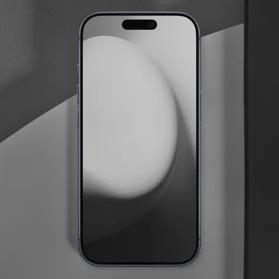 電池切れで画面が黒いままのスマートフォン