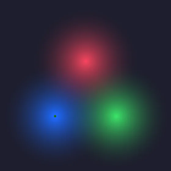 Red-Green-Refactorの3つの円が時計回りに連なる抽象イラスト。赤・緑・青の3色で循環構造を示す